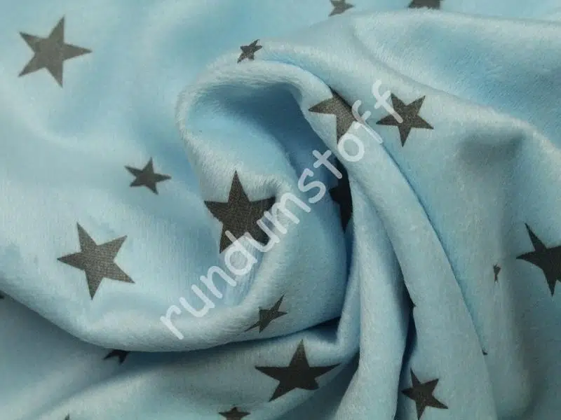 Fleece Sterne hellblau – Bild 3
