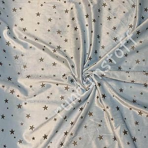 Fleece Sterne hellblau