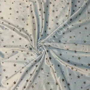 Fleece Sterne hellblau