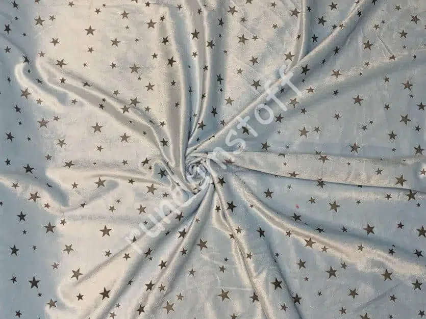 Fleece Sterne hellblau – Bild 2