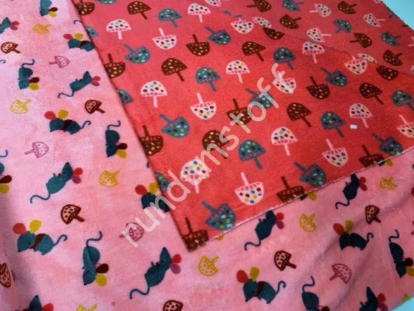 Fleece Doubleface Mäuse rosa – Bild 2