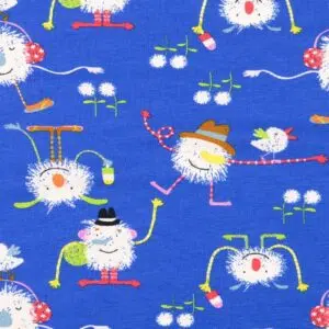 Jersey pusteblumegesicht blau
