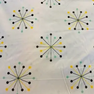 Baumwolle Popeline Feuerwerk auf Weiss