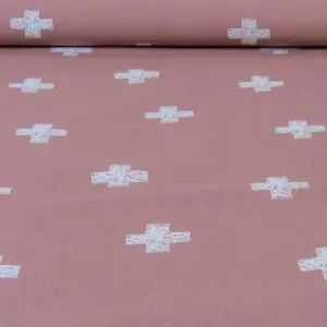 Baumwolle Poplin Kreuz Altrosa