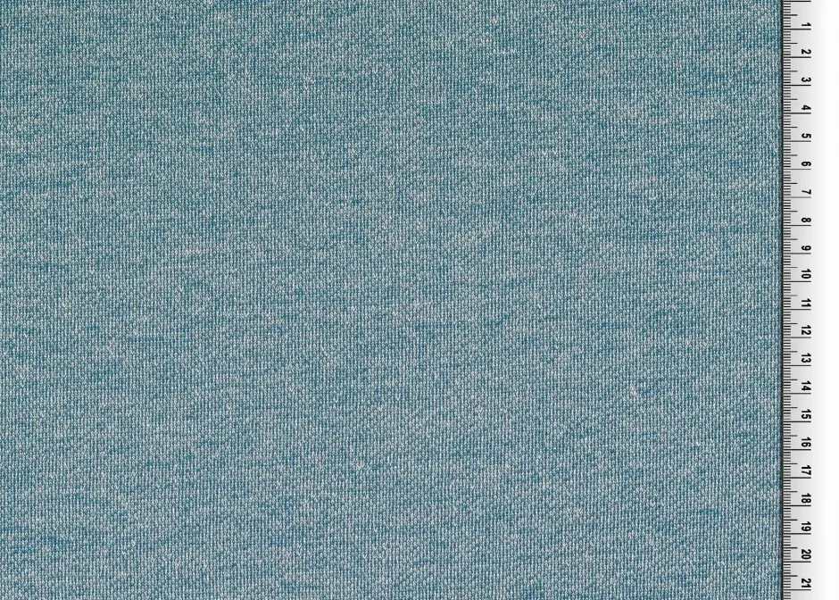 French Terry Melange Retro blau