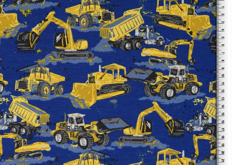 Jersey Baumaschinen blau