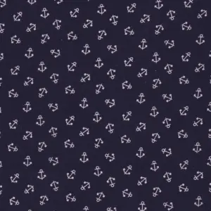 Musselin Anker Marineblau