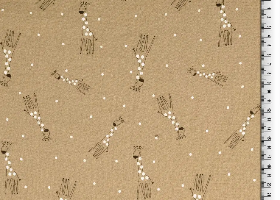 Musselin Giraffe braun