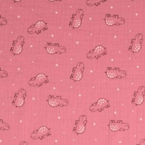 Musselin Nilpferd rosa
