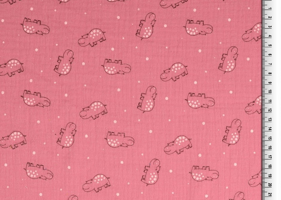 Musselin Nilpferd rosa