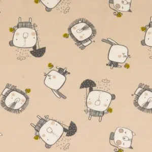 Jersey Organic cotton Strichfigur sand