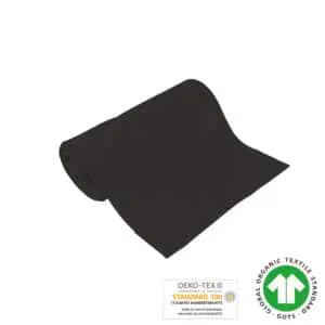 Bündchen Bio Baumwolle schwarz