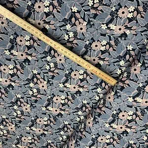 Bio Jersey Blumen indigo