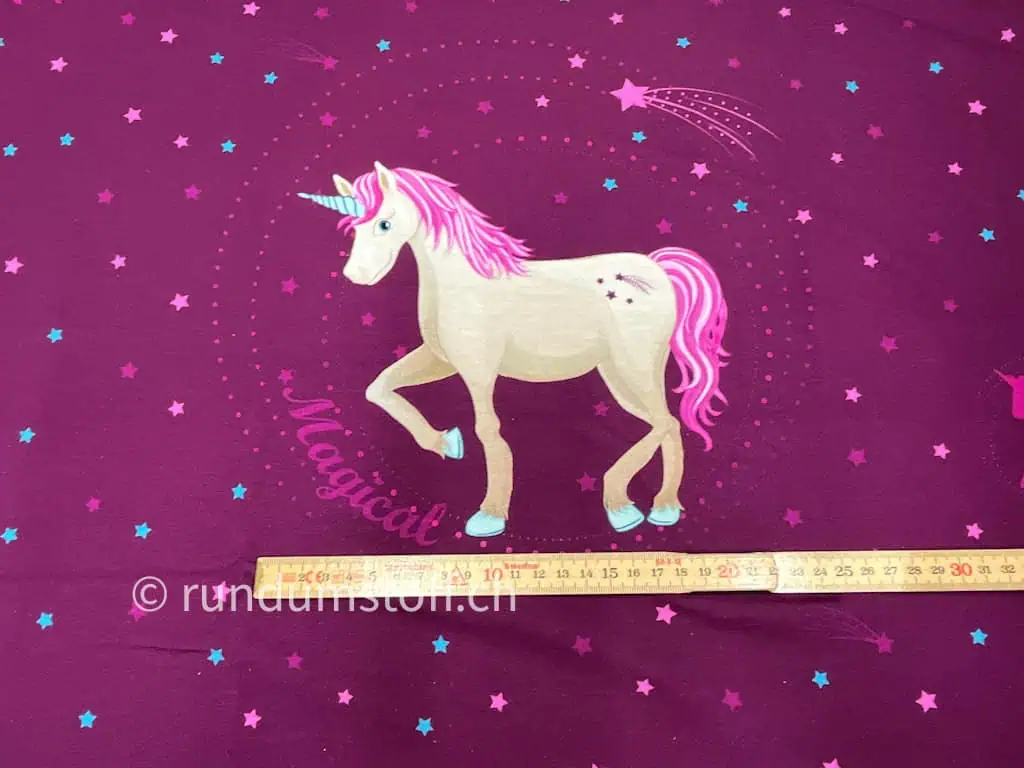 Jersey Malomi Panel Einhorn Sterne dunklebeere