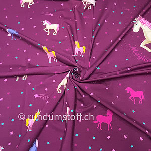 Jersey Malomi Panel Einhorn Sterne dunklebeere