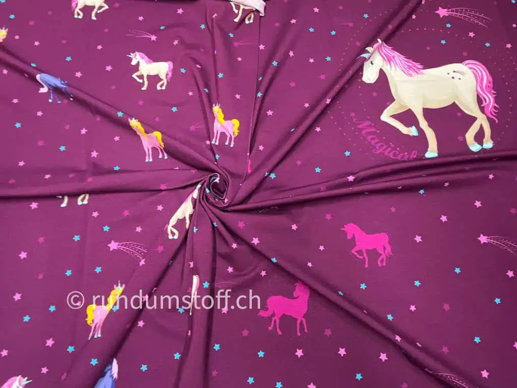 Jersey Malomi Panel Einhorn Sterne dunklebeere – Bild 2