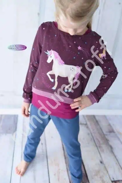 Jersey Malomi Panel Einhorn Sterne dunklebeere – Bild 4
