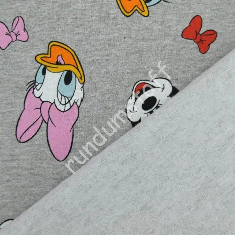 French Terry angeraut Minnie + Daisy – Bild 3