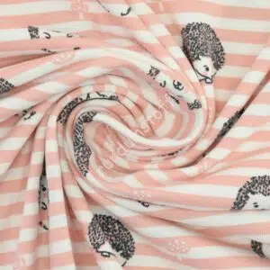 Bio-Jersey Igel streifen rosa