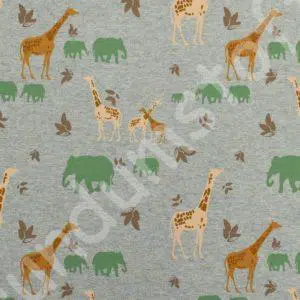 French Terry Safari Melange blassgrün