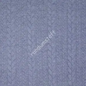 Jacquard Jersey Zopfstrick Jeansblau