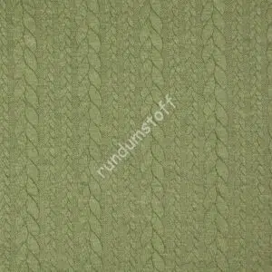 Jacquard Jersey Zopfstrick olive