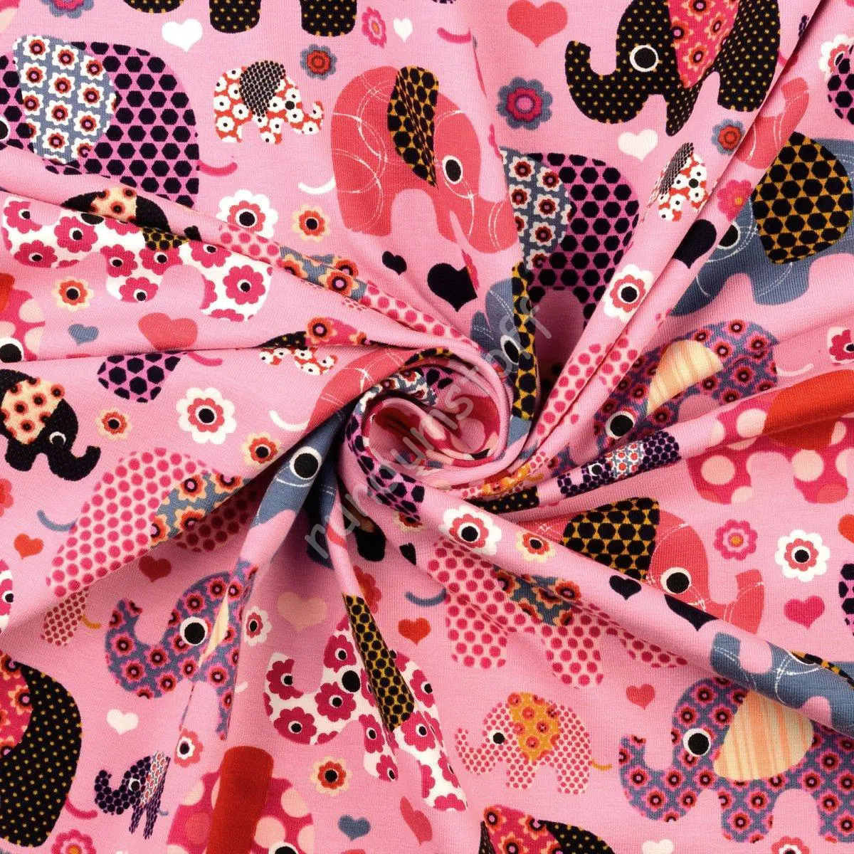 Jersey bunte Elefanten rosa – Bild 2