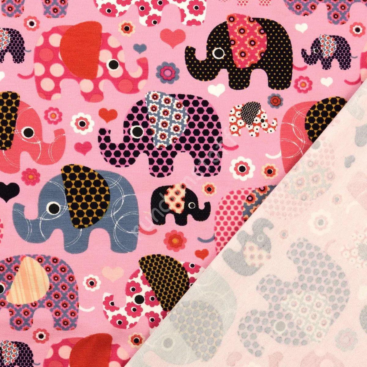 Jersey bunte Elefanten rosa – Bild 3