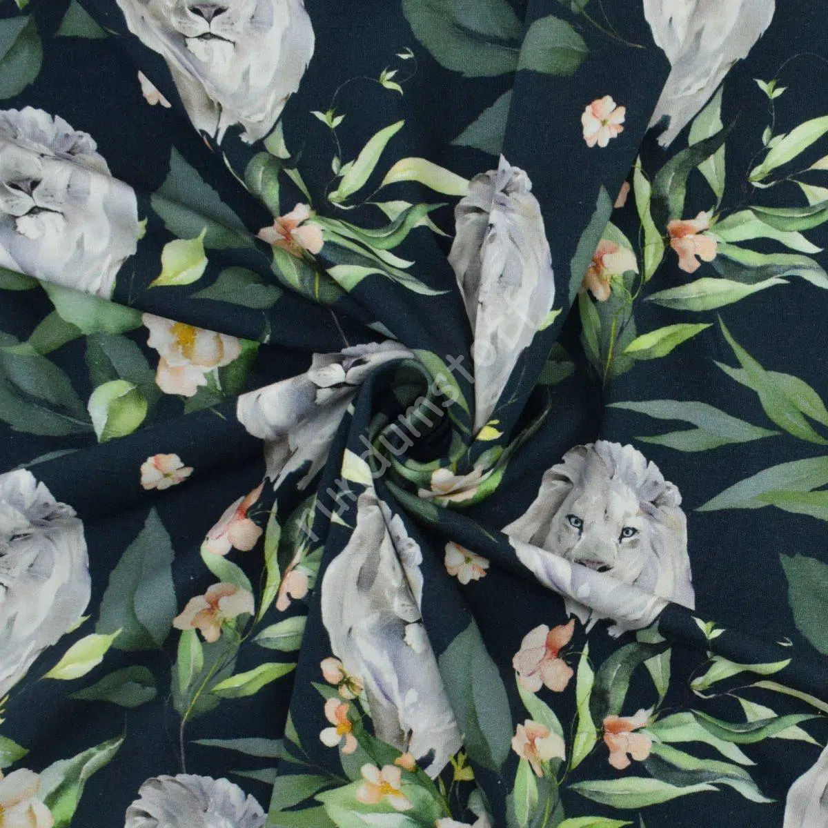 Jersey Löwe mit Blumen marineblau – Bild 2