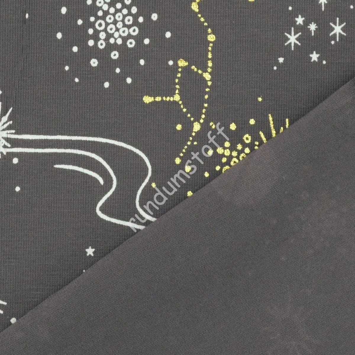 Jersey leuchtende Galaxie Glitterfolie dunkelgrau – Bild 3