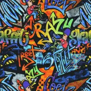 French Terry-Graffiti action bunt