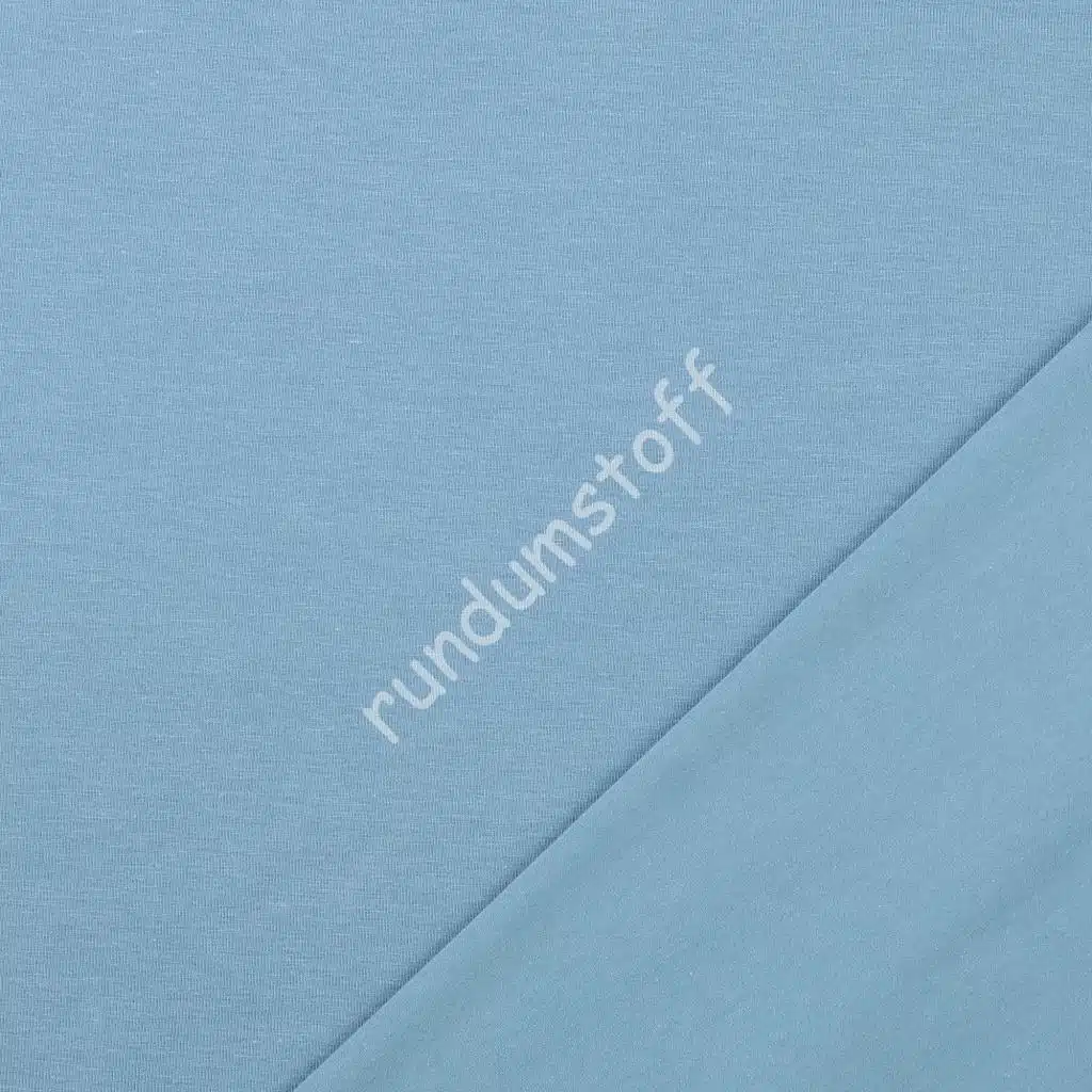 Bambus Jersey uni jeansblau – Bild 3