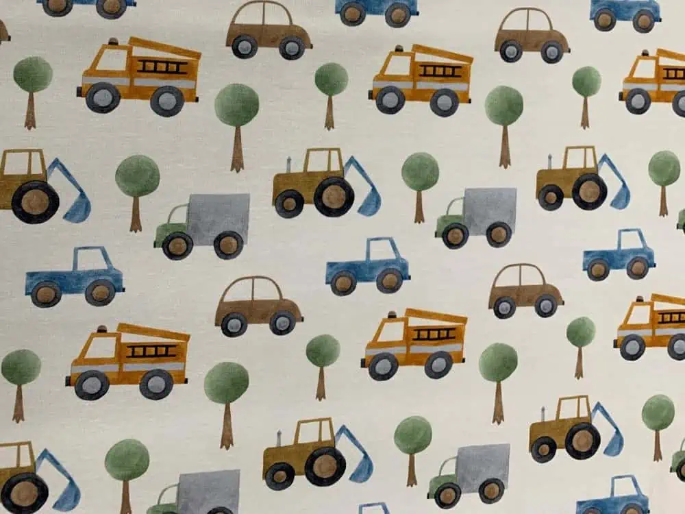 Jersey Fahrzeuge mit Bäumen grau/weiss