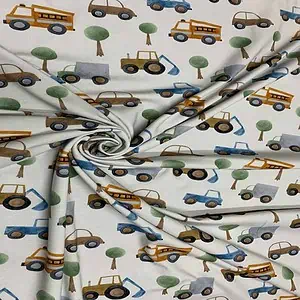 Jersey Fahrzeuge mit Bäumen grau/weiss