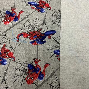 French Terry Spiderman grau melange