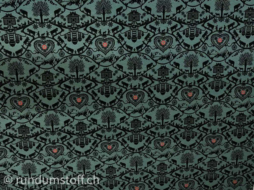 Jersey neu Scherenschnitt dark mint