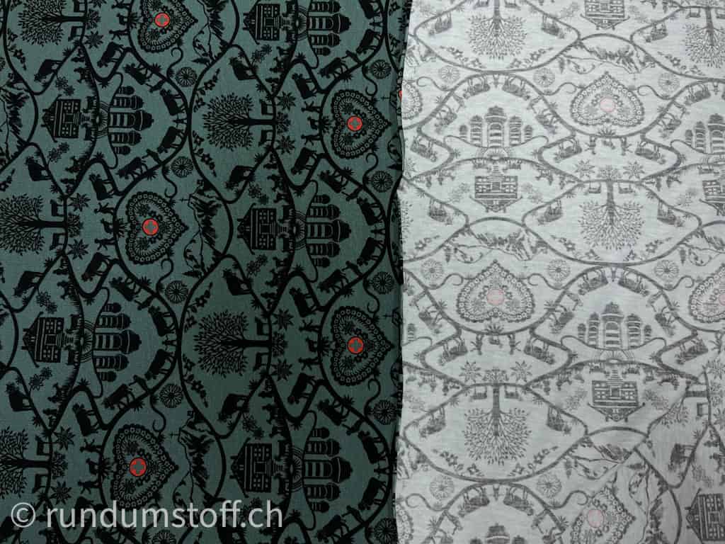 Jersey neu Scherenschnitt dark mint – Bild 4