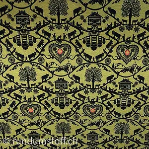 Jersey neu Scherenschnitt olive