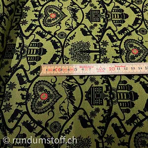 Jersey neu Scherenschnitt olive