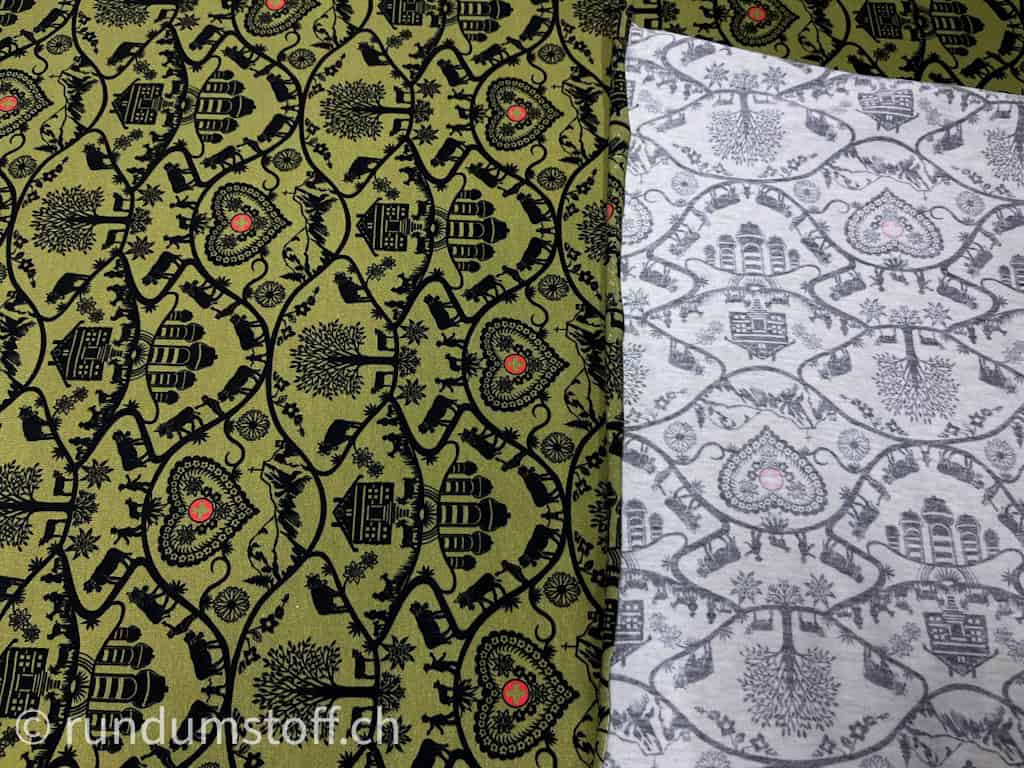 Jersey neu Scherenschnitt olive – Bild 4